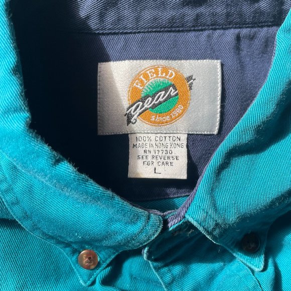 Field Gear Vintage Casual Button Down, Large, Teal - Picture 2 of 7